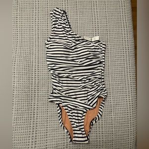 J. Crew One shoulder one-piece swimsuit- 4 TALL